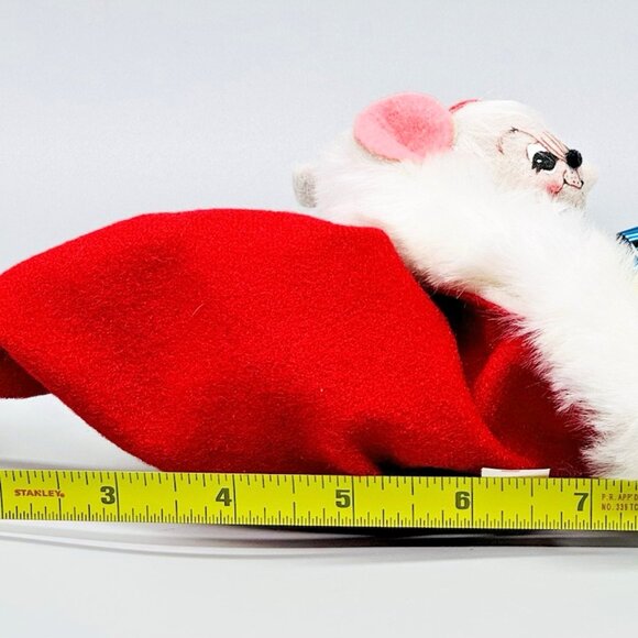Annalee Mouse Santa Hat Christmas Gift Present 6 inch Eyes Open 2003 - Picture 5 of 5